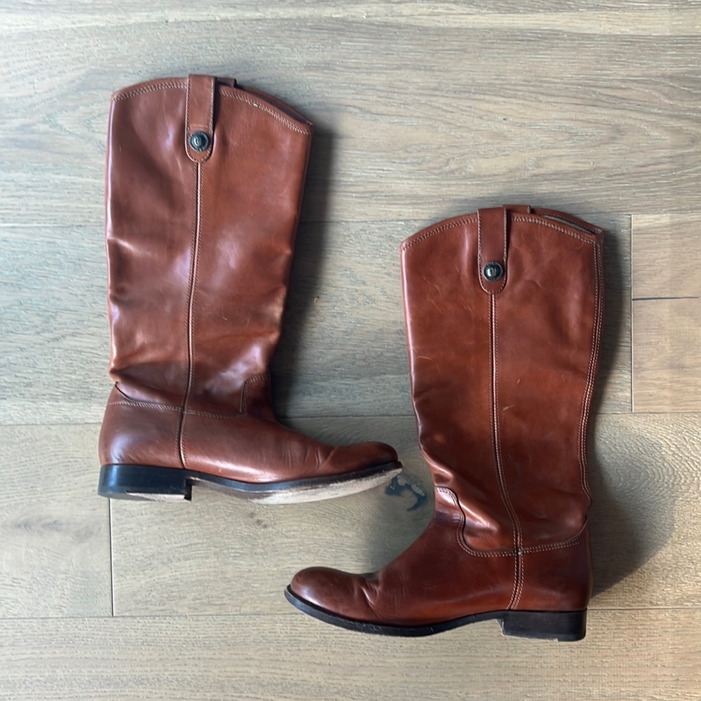 Women’s Brown Leather Frye Riding Boots Size 9.5
